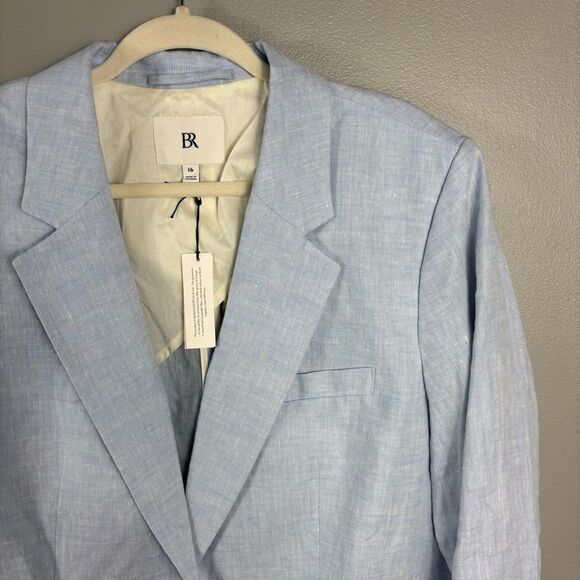 Banana Republic Lina Relaxed Linen Blazer Size 16 - Picture 3 of 10